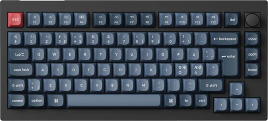 Keychron V1 Max 75% Mekanisk Trådløst Gaming Tastatur med Gateron Jupiter Banana - Nordisk