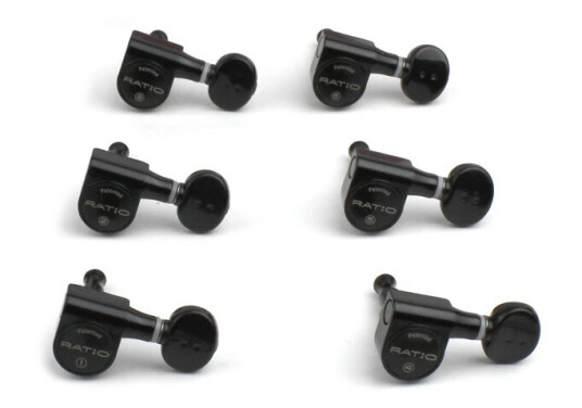 Graph Tech Prn-2731-B0 Ratio Electric Guitar Machine Heads Left - Svart