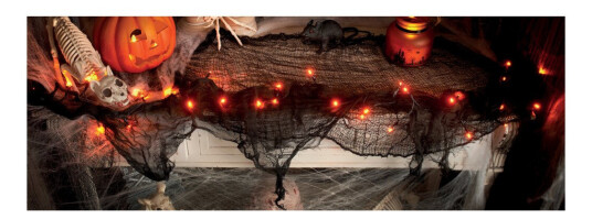 HALLOWEEN lysslynge med gasbind 30 LED HALGAUZEGAR