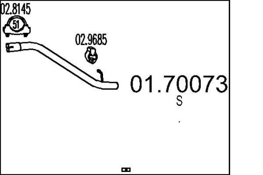 Eksosrør MTS 01.70073