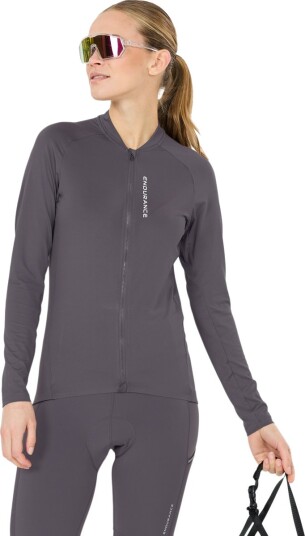 Endurance Paxton Langermet Sykkeltrøye Dame Grå 2XL