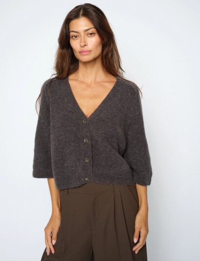 MOS MOSH Mmthora Lizet Knit Cardigan Grey XL MOS MOSH Mmthora Lizet Knit Cardigan Grey XL