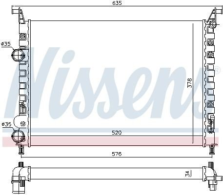 Radiator NISSENS 61684