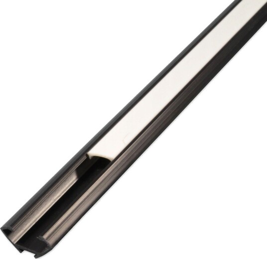 PVC hjørneprofil 15x15 til LED strip   1 meter svart inkl. melkehvitt deksel