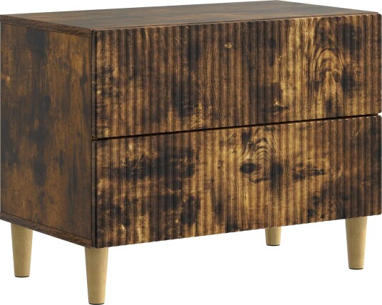  Nattbordskap Røkt Eik 62 x 34,5 x 48 cm Konstruert tre