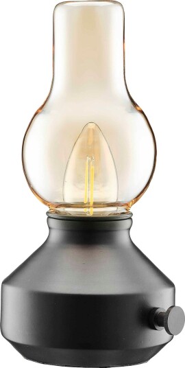 PR Home Glimt oppladbar bordlampe Svart Oppladbare lamper