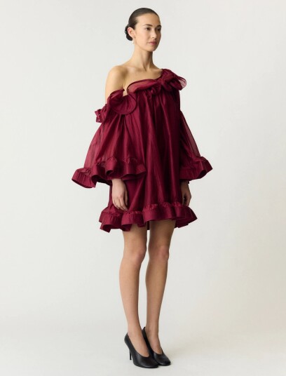YAS Yasfallulah O/S Dress D2D Burgundy 42 YAS Yasfallulah O/S Dress D2D Burgundy 42