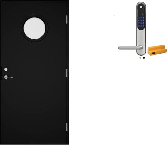 Ytterdør Swedoor Clever-Line+ Sibbo med Yale Doorman Classic Home