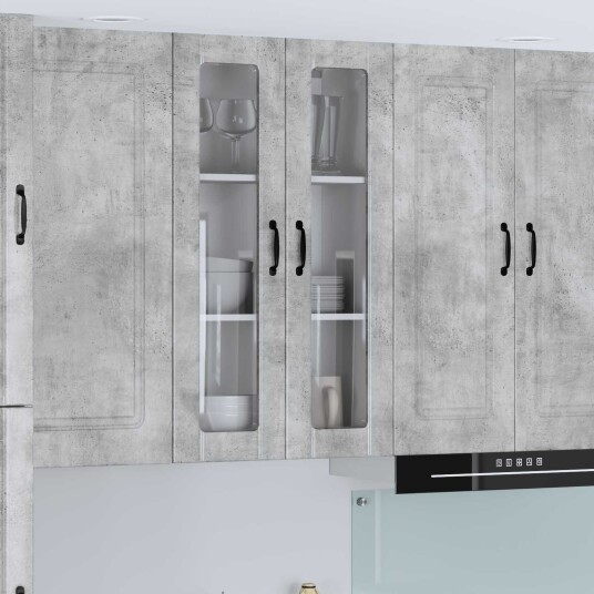  Kjøkken veggskap Betonggrå 60 x 31 x 100 cm Konstruert tre