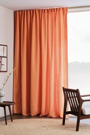 Kitsound KIT gardin med multifunksjonsbånd 1 lengde ekstra bred Oransje