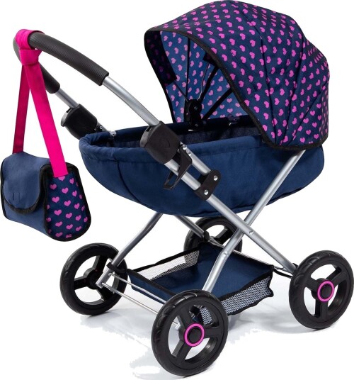 Bayer Design Cosy blå dukkevogn med stellebag, teppe og pute til dukker 46 cm Bayer Design Cosy blå dukkevogn med stellebag, teppe og pute til dukker 46 cm