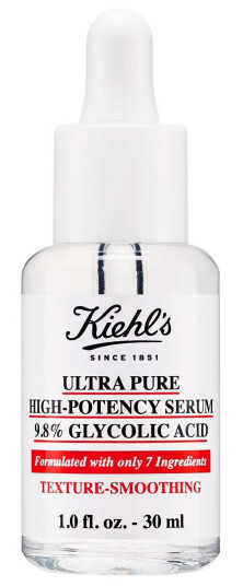 Kiehl's Glykolsyre 10 % Ansiktsserum 30 ml - Eksfolierende for Glattere Hud
