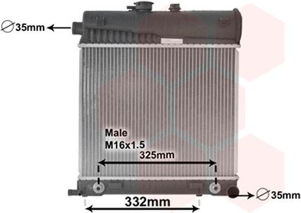 Radiator VAN WEZEL 30002150 Radiator VAN WEZEL 30002150