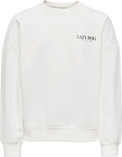 Kids Only Kogbila L/S Ovz Print O Neck Swt Noos White 146 152