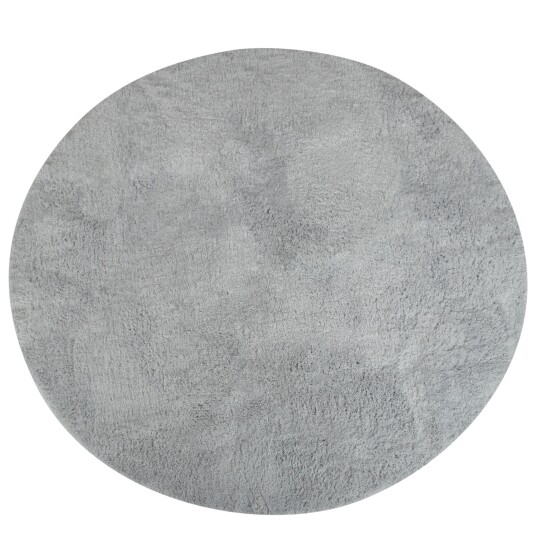 Nordstrand Home Gulvteppe - Rundt teppe - Diameter 160 cm - Antrasitt - Langt luvteppe fra