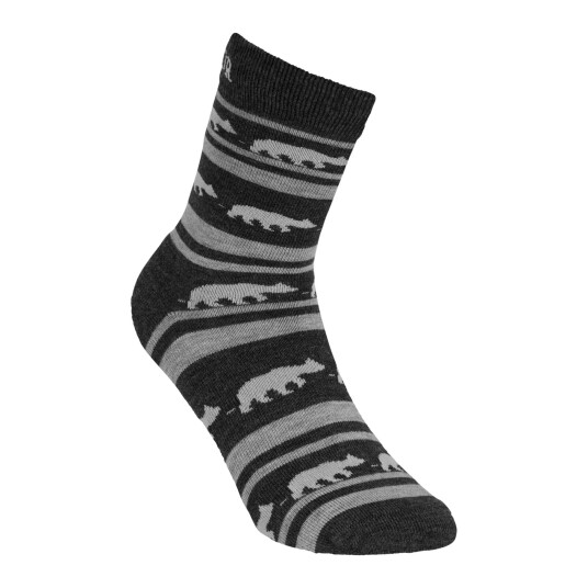 Gridarmor Striped Bear Merino Socks Dark Grey Melange 40-43