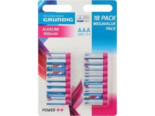 Grundig - Alkaliske Batterier Aaa / R03 1,5 V 18 Stk.
