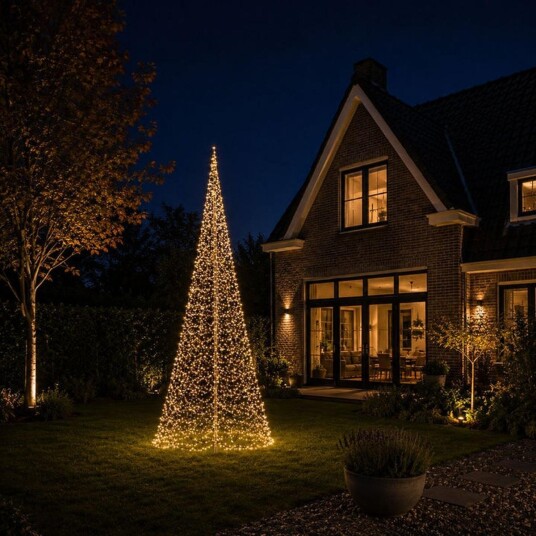 Fairybell 6 meter flaggstang belysning 2048 LED-Lys - Premium - Varm hvit / Flerfarget Fairybell 6 meter flaggstang belysning 2048 LED-Lys - Premium - Varm hvit / Flerfarget