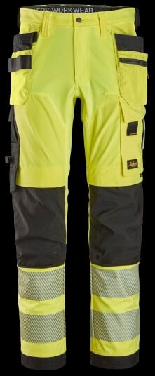 Snickers Workwear 6232 Midjebukse Gul Svart 