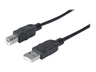 MANHATTAN Hi-Speed USB 2.0 Device Cable - USB-kabel - 1.8 m MANHATTAN Hi-Speed USB 2.0 Device Cable - USB-kabel - 1.8 m