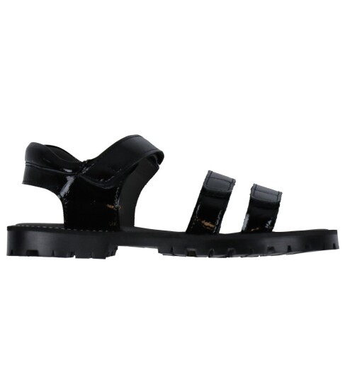 Angulus Black Justerbar Lærsandal Med Borrelås 35 Angulus Black Justerbar Lærsandal Med Borrelås 35