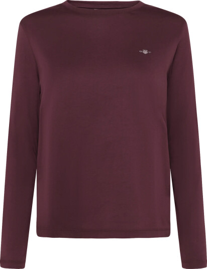 Gant Reg Shield Ls T Shirt Burgundy XS
