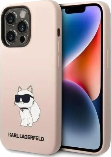 Karl Lagerfeld Silicone Choupette case for iPhone 14 Pro Max Pink
