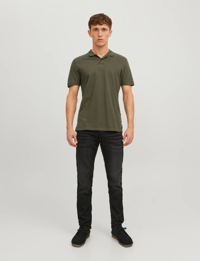 Jack & Jones Jjebasic Polo Ss Noos - Khaki green - L