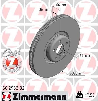 Bremseskive ZIMMERMANN 150.2963.32
