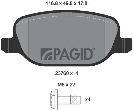 PAGID T1568N Bremseklosser PAGID T1568N Bremseklosser