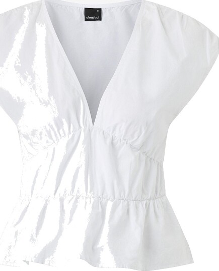 Gina Tricot   Bluse Peplum Top   Hvit