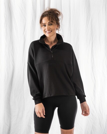 Aim’n Black Comfy Half Zip - S Aim’n Black Comfy Half Zip - S