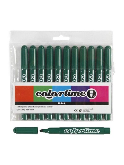 Creativ Company Dark green Jumbo markers 12pcs.