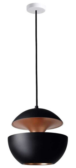 Here Comes The Sun Taklampe Sort & Kobber Ø25 cm Here Comes The Sun Taklampe Sort & Kobber Ø25 cm