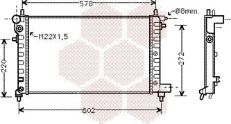 VAN WEZEL 40002149 Radiator motorkjøling VAN WEZEL 40002149 Radiator motorkjøling