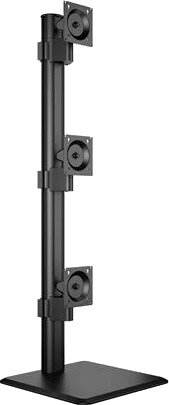 Multibrackets M stand - vertical - for 3 flat panels - HD VESA widescreen - black - Max 45 kg - recommended for 50"