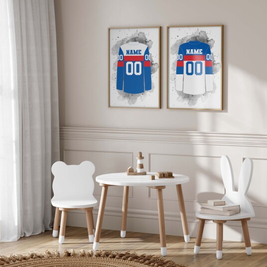 Personlig plakat Sportsjersey / Sett med 2