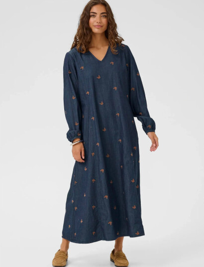Culture Cufilipa Michelle Long Dress Navy XS Culture Cufilipa Michelle Long Dress Navy XS