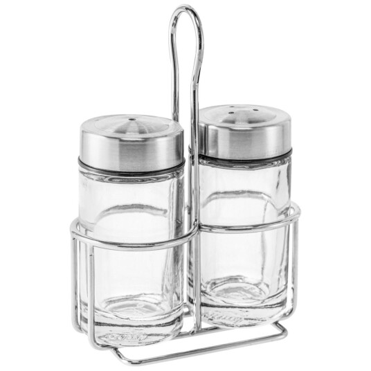 PULSIVA Krydderstativ Mella 3 deler; 9x13.4x5.4 cm BxHxD; Sølvfarge/Transparent PULSIVA Krydderstativ Mella 3 deler; 9x13.4x5.4 cm BxHxD; Sølvfarge/Transparent