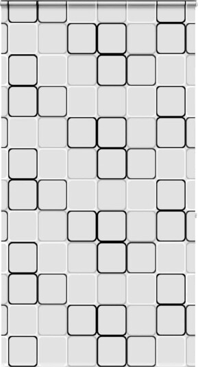 Dusjrullgardin med kassett 140x240 cm Stoffbredde 136 cm
