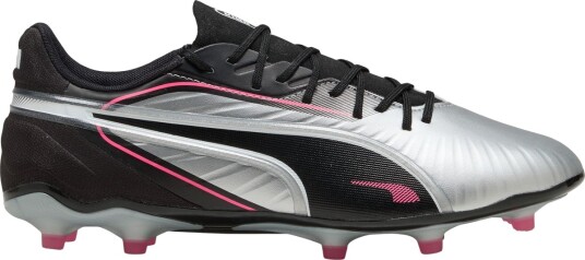 PUMA King Match FG/AG Fotballsko Svart/Sølv 46
