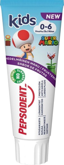 Barnetannkrem PEPSODENT Kids Tannkrem 06 år Super Mario (75 ml.) Barnetannkrem PEPSODENT Kids Tannkrem 06 år Super Mario (75 ml.)