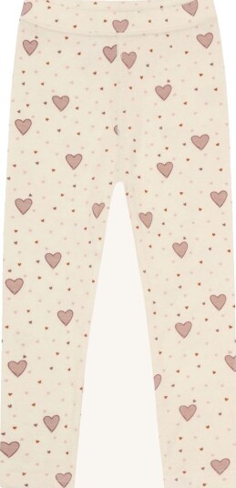 Hust & Claire Laki Hearts ull/bambus leggings til barn off white 152