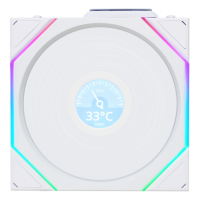 Lian Li Uni Fan TL 120mm Wireless LCD Kabinettvifte Hvit Lian Li Uni Fan TL 120mm Wireless LCD Kabinettvifte Hvit