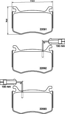 Bremseklosser HELLA 8DB 355 039 051