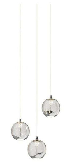 Lucande LED-pendellampe Hayley, 3 lyskilder, krom