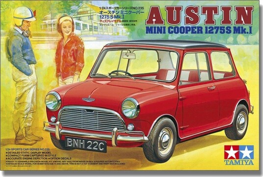 Tamiya 24235 Austin Mini Cooper 1275S Mk.1 Modellbil Byggesett 1:24 Tamiya 24235 Austin Mini Cooper 1275S Mk.1 Modellbil Byggesett 1:24