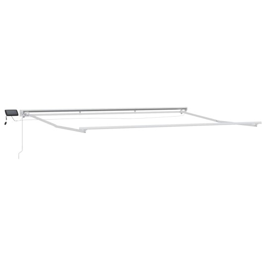 Manuell markiseramme med LEDs Antrasitt 4 x 2 m
