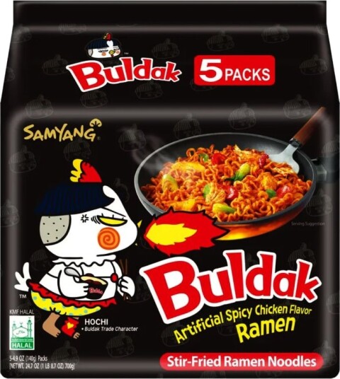 5 Pack Samyang Buldak Hot Chicken Flavor Ramen 700 gram 5 Pack Samyang Buldak Hot Chicken Flavor Ramen 700 gram