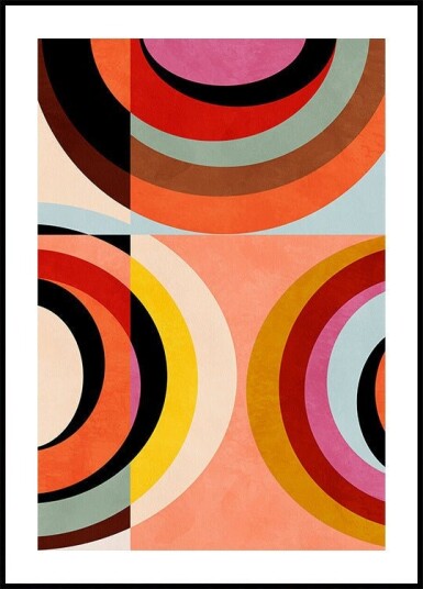 Warm Colors Bauhaus Geometry 3 Poster Plakat / 40x50cm Warm Colors Bauhaus Geometry 3 Poster Plakat / 40x50cm